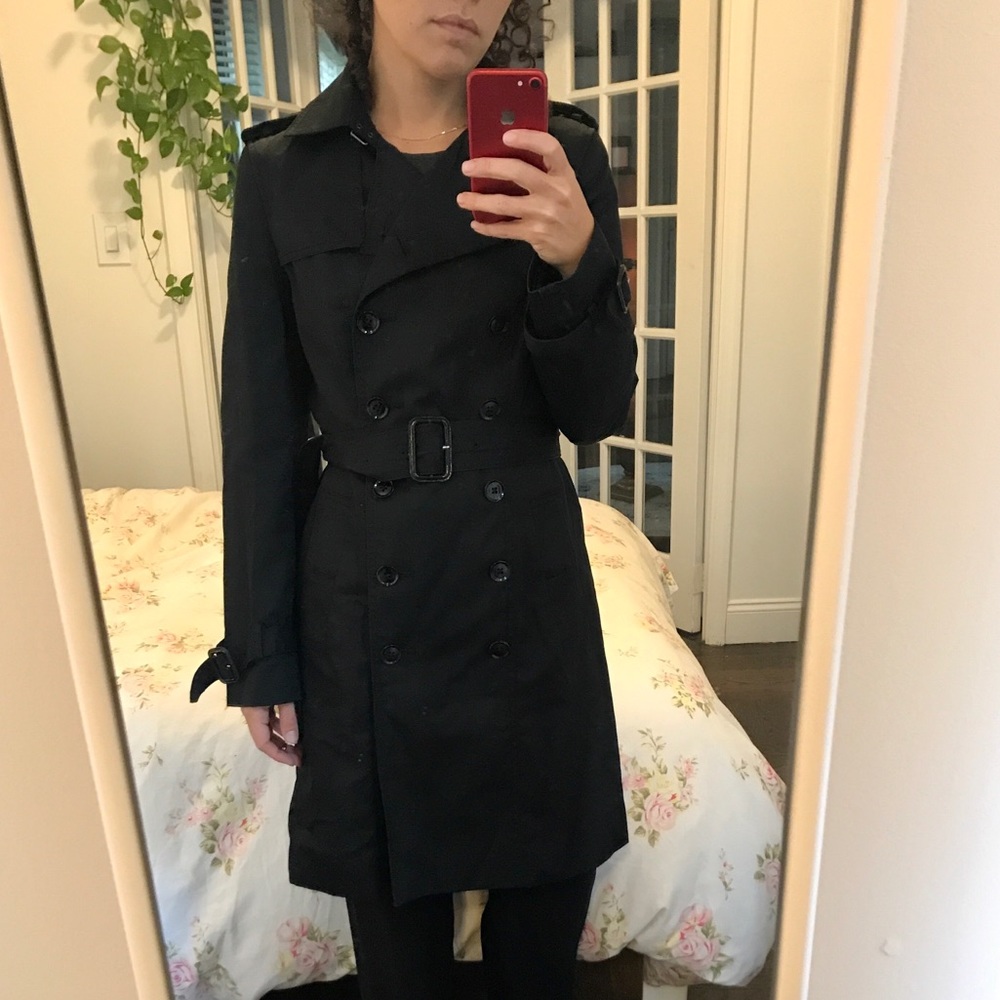 Banana Republic Classic Black Trench Coat